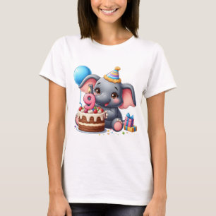 T-shirt Joli éléphant 9e anniversaire
