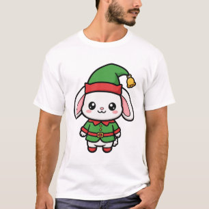 T-shirt Joli Elfe Lapin de Noël