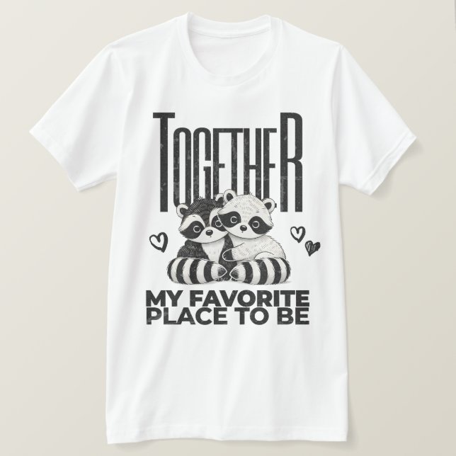 T-shirt Joli Endroit Favori Pour Être Valentines Chemise (Design devant)