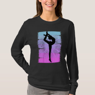 T-shirt Joli entraîneur de gymnastique de gymnastique rose