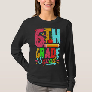 T-shirt Joli Escadron de 6e année Retour À L'École Premier