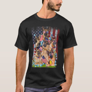 T-shirt Joli Escouade berger Allemande Drapeau Américain 4