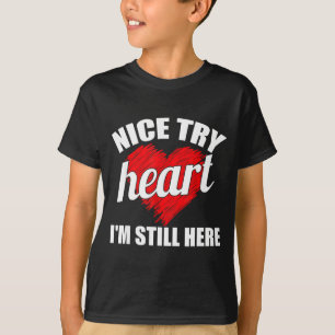 T-shirt Joli Essai Coeur Je Suis Toujours Là Sensibilisati