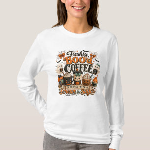 T-shirt Joli Fantôme Amoureux de Café Halloween Épouvantab