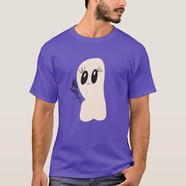 T-shirt Joli Fantôme de Goule Violet (Devant)