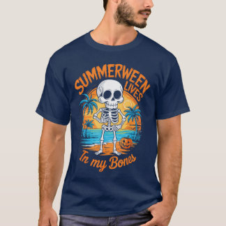 T-shirt Joli fantôme de Summerween drôle de plage Hallowee
