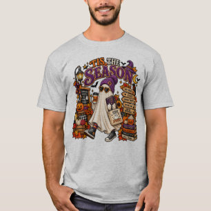 T-shirt Joli Fantôme d'Halloween Citrouille d'Automne Spoo