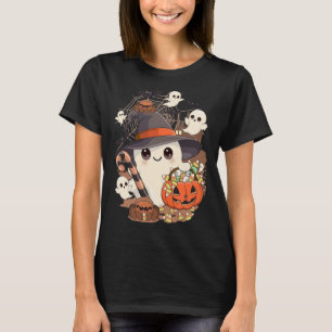 T-shirt Joli fantôme d'Halloween de style Kawaii