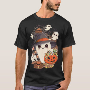 T-shirt Joli fantôme d'Halloween de style Kawaii