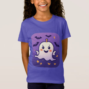 T-Shirt Joli Fantôme Et Citrouilles Pour Halloween 🦇