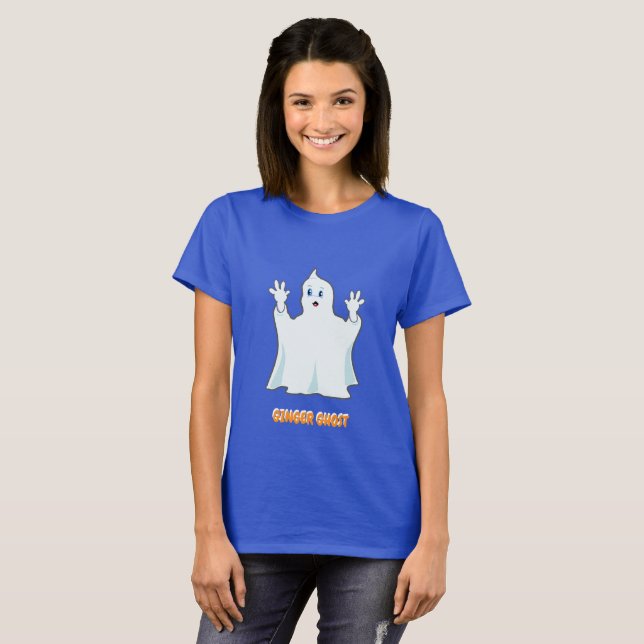 T-shirt Joli fantôme ginger Halloween (Devant entier)