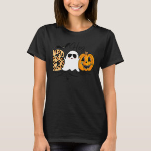 T-shirt Joli Fantôme Halloween Citrouille Face Hey Boo ten