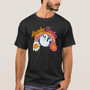 T-shirt Joli Fantôme Prof spooky arc-en-ciel groovy Pour H