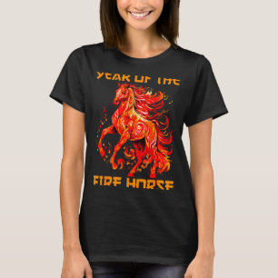 T-shirt Joli feu cheval lunaire année nouvelle chinoise he
