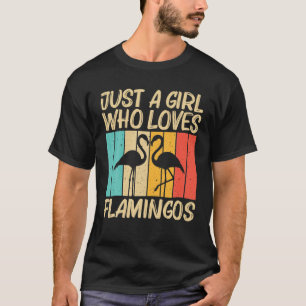 T-shirt Joli Flamant rose Art Pour Filles Flamant rose Enf