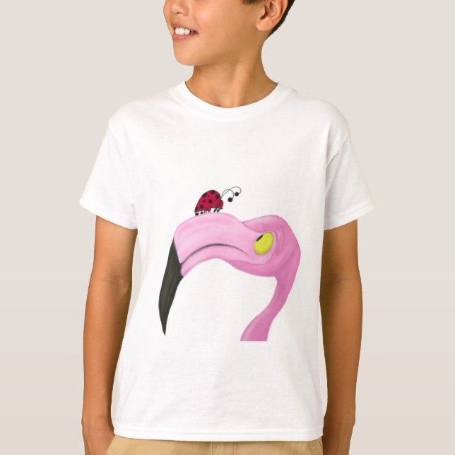 T-shirt Joli Flamant rose rose (Devant)