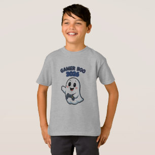 T-shirt Joli Gamer Boo 2026 Chemise Halloween Enfants, Drô