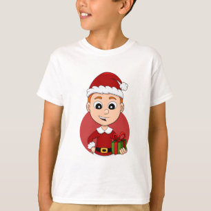 T-shirt Joli garçon de Noël avec cheveux de gingembre