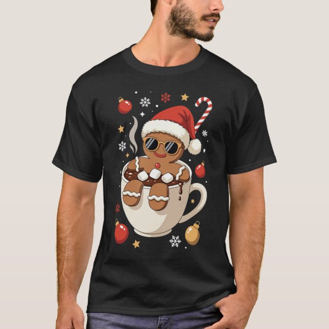 T-shirt Joli gâteau de Noël au gingembre (Devant)