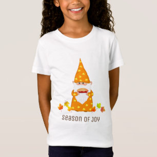 T-Shirt Joli gnome de Thanksgiving et feuilles d'automne  