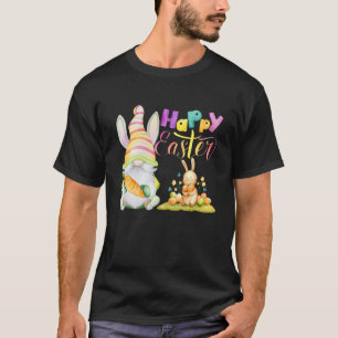 T-shirt Joli Gnome Mange Carotte Joyeux Jour de Pâques Pou