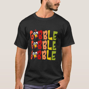 T-shirt Joli Gobble Gobble Turquie Pèlerin petits garçons