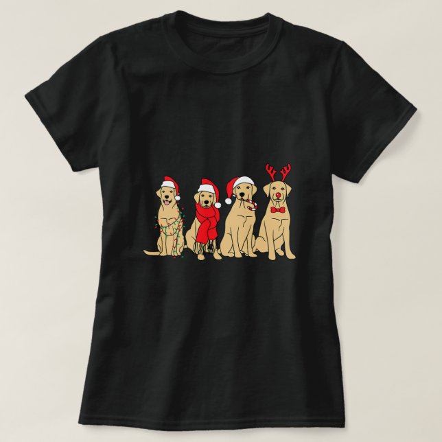 T-shirt Joli Golden Retriever Noël Golden Mom Holiday (Design devant)