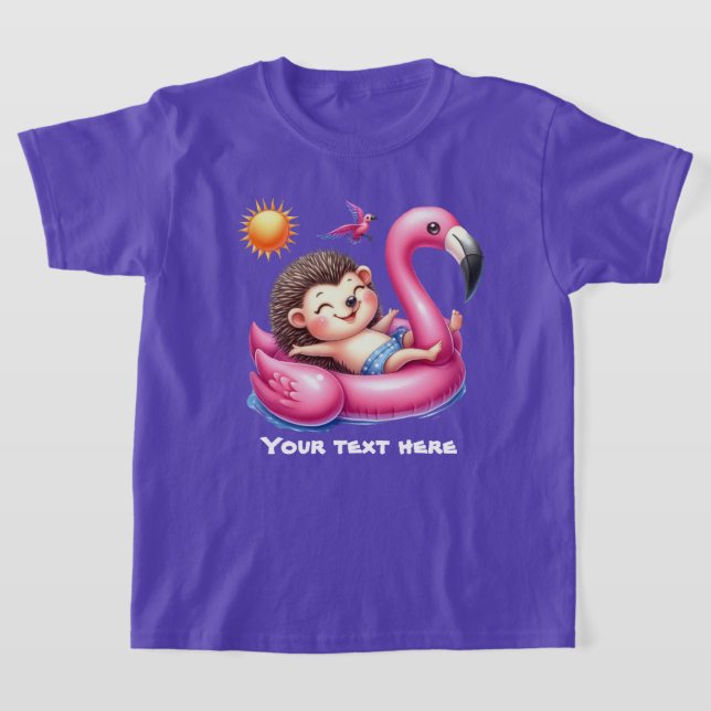 T-shirt Joli hérisson de plage personnalisable (Poser)