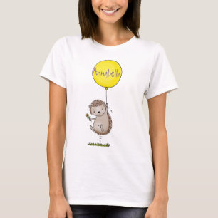 T-shirt Joli hérisson et motif de dessin animé de ballon