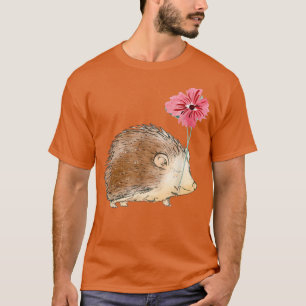 T-shirt Joli hérisson Vintage et art floral