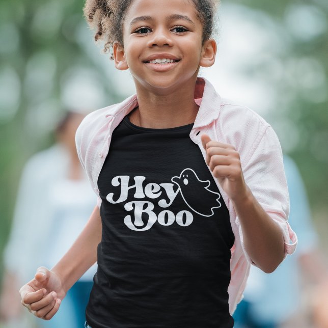 T-Shirt Joli Hey Boo Drôle Fantôme Halloween (Créateur téléchargé)
