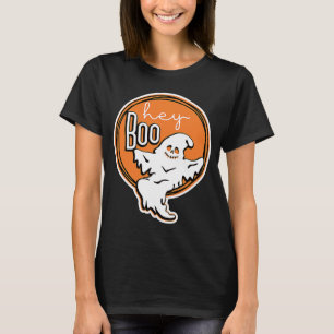 T-shirt Joli Hey Boo Fantôme d'Halloween pour Femmes et H