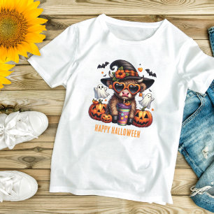 T-shirt Joli Highland Cow Halloween Café Personnalisé