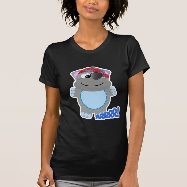 T-shirt Joli hippopotame pirate Goofkins (Devant)