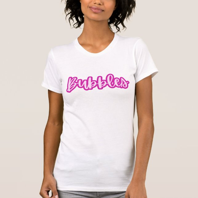 T-shirt Joli joli texte rose clair bulles de texte femmes (Devant)