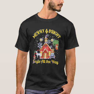 T-shirt Joli Joyeux et Bright Jingle Tout le long Colorful