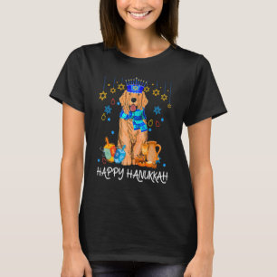 T-shirt Joli Juif Golden Retriever Chien Menorah Casquette