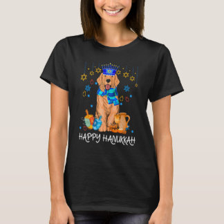 T-shirt Joli Juif Golden Retriever Chien Menorah Casquette