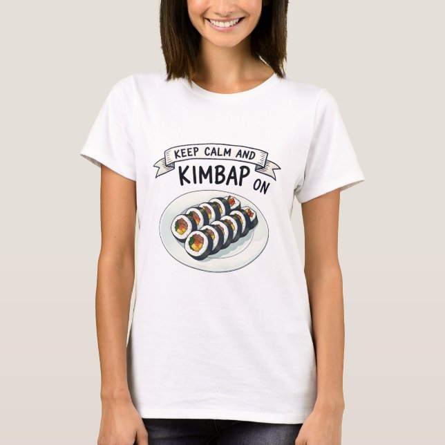 T-shirt Joli Kimbap Nourriture Coréenne Citation Drôle  (Devant)