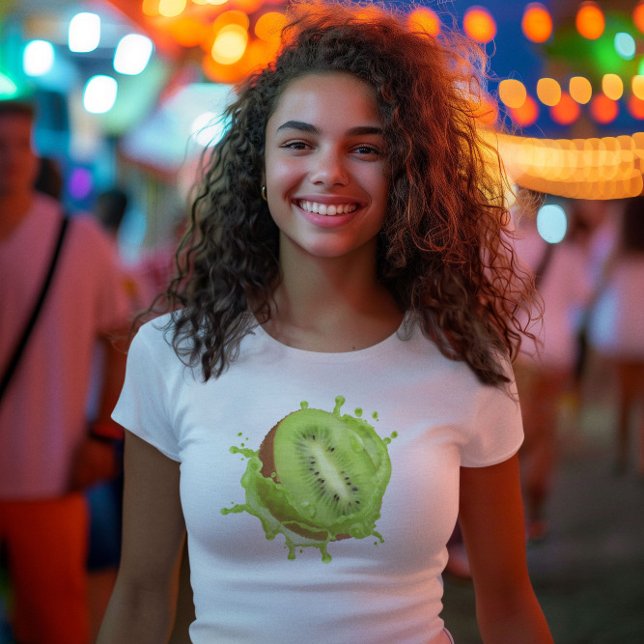T-shirt joli kiwi vert esthétique d'été (Créateur téléchargé)