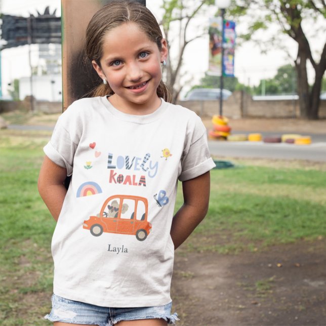 T-Shirt Joli Koala Prénom de Petite Fille Animal Mignon (Créateur téléchargé)