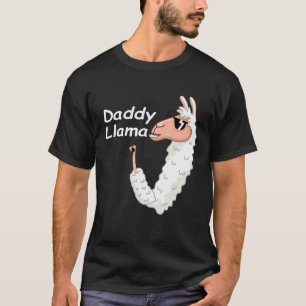 T-shirt Joli lama papa papa d'anniversaire alpacas avec de