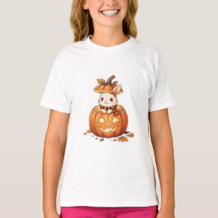 T-shirt Joli lapin citrouille d'Halloween - Lapin d'automn