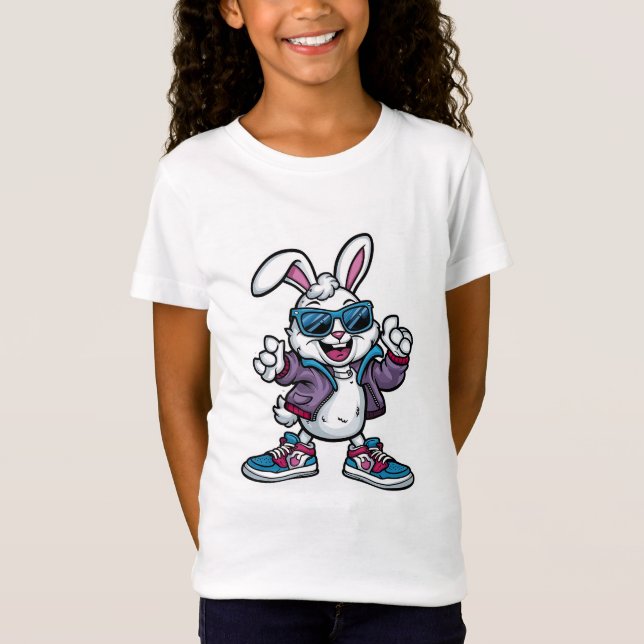 T-Shirt Joli lapin de lapin en caricature pour Amoureux de (Devant)