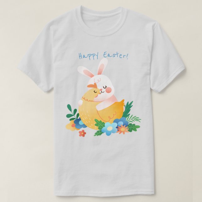 T-shirt Joli lapin de Pâques (Design devant)