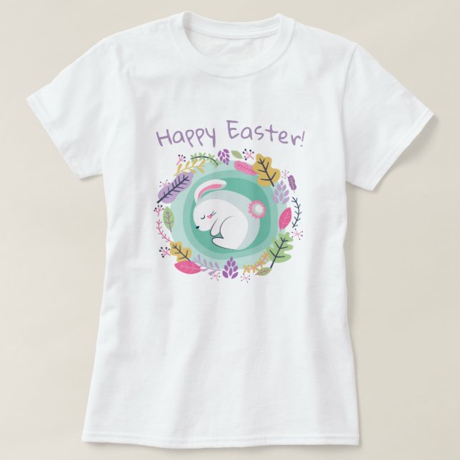 T-shirt Joli lapin de Pâques (Design devant)