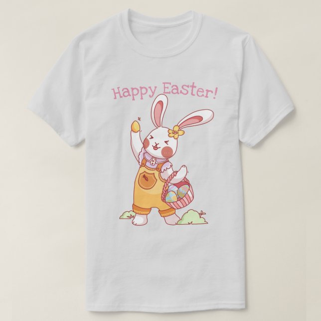 T-shirt Joli lapin de Pâques (Design devant)