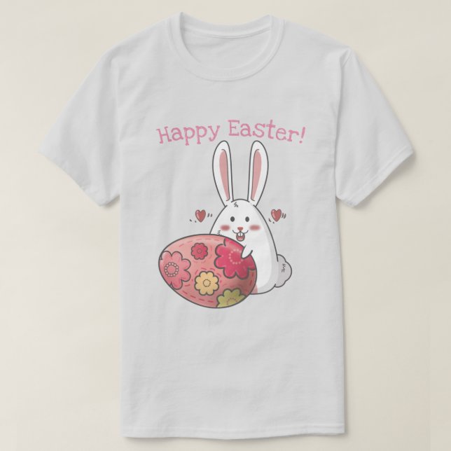 T-shirt Joli lapin de Pâques (Design devant)
