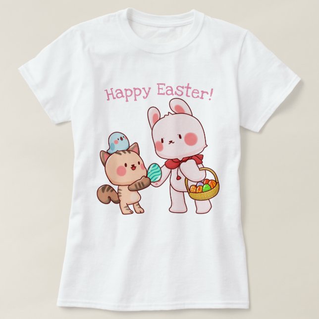 T-shirt Joli lapin de Pâques (Design devant)