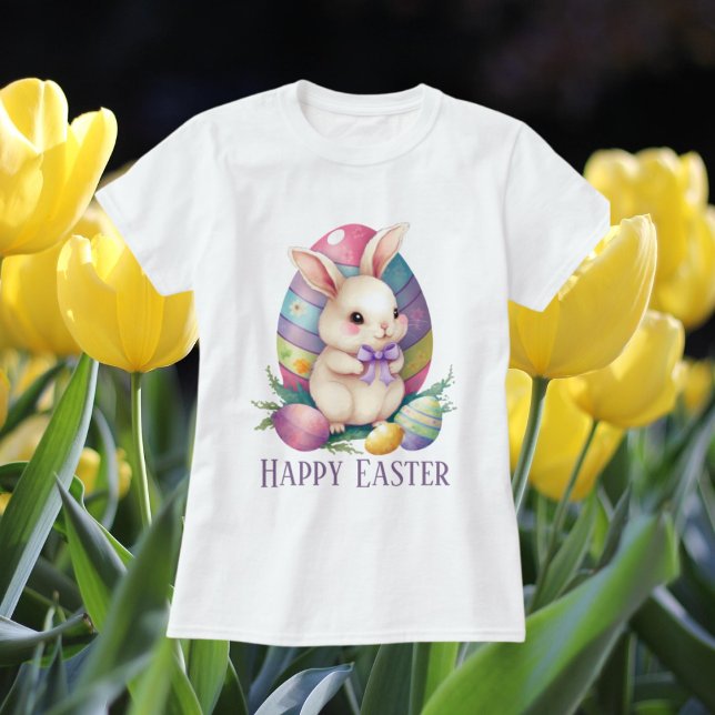 T-shirt joli lapin de Pâques ajouter du texte (Créateur téléchargé)